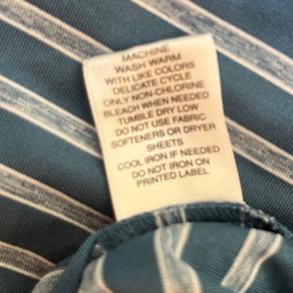 Roundtree & Yorke Performance Blue Striped Polo; Size L; EUC - Picture 5 of 7